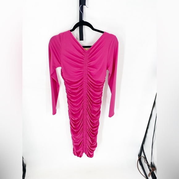 Rachel Parcell Pink Yarrow Ruched Dress Sz M - Picture 4 of 4